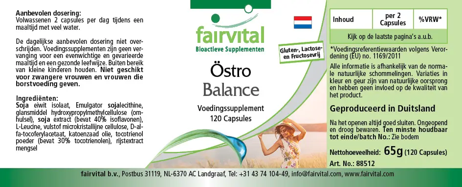 Östro Balance - 120 Kapseln - mit Vitamin E - für Zellschutz uvm. - Vegan | Fairvital