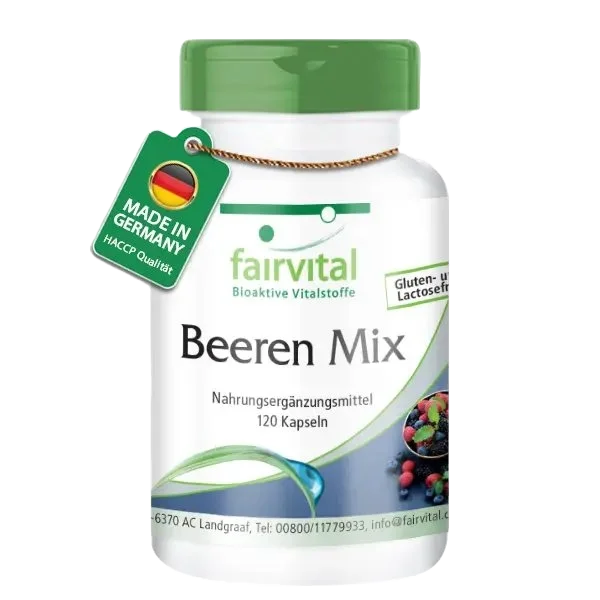 Beeren Mix - 8 Beeren mit Spirulina - 120 Kapseln - Vegan | Fairvital