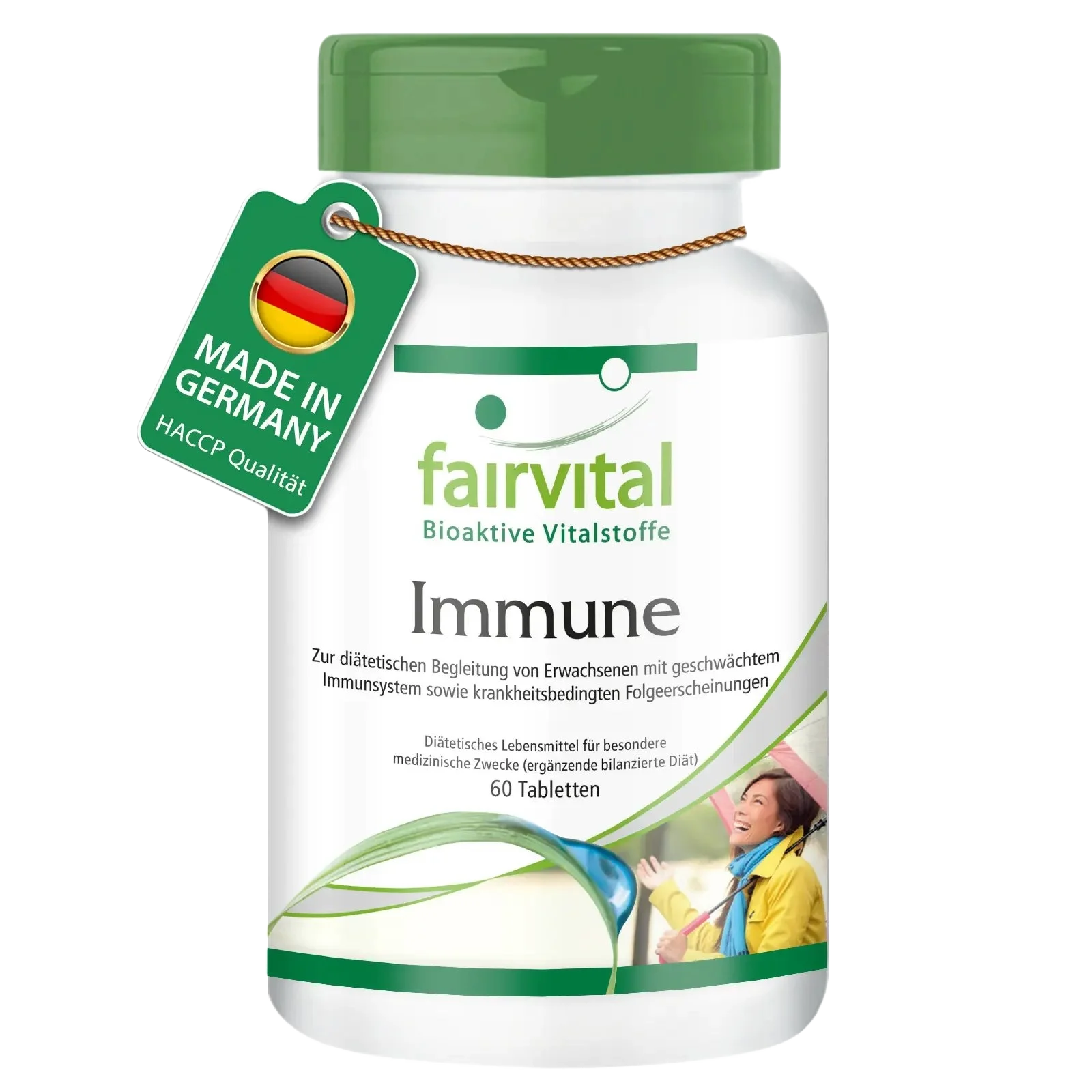 Immune - 60 Tabletten - mit Vitamin B12, Vitamin C, Zink, Kupfer uvm. - für Immunsystem, gegen Erschöpfung | Fairvital