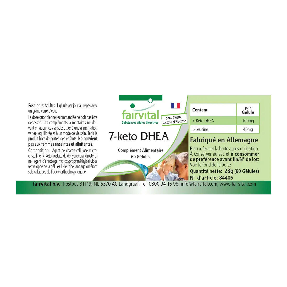 7-Keto DHEA - Hochdosiert und Vegan - 60 Kapseln | Fairvital
