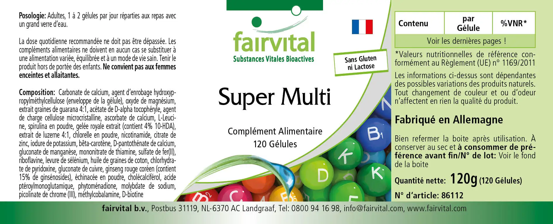 Super Multi - 120 Kapseln - für Immunsystem, Nervensystem, Kollagenbildung uvm. | Fairvital