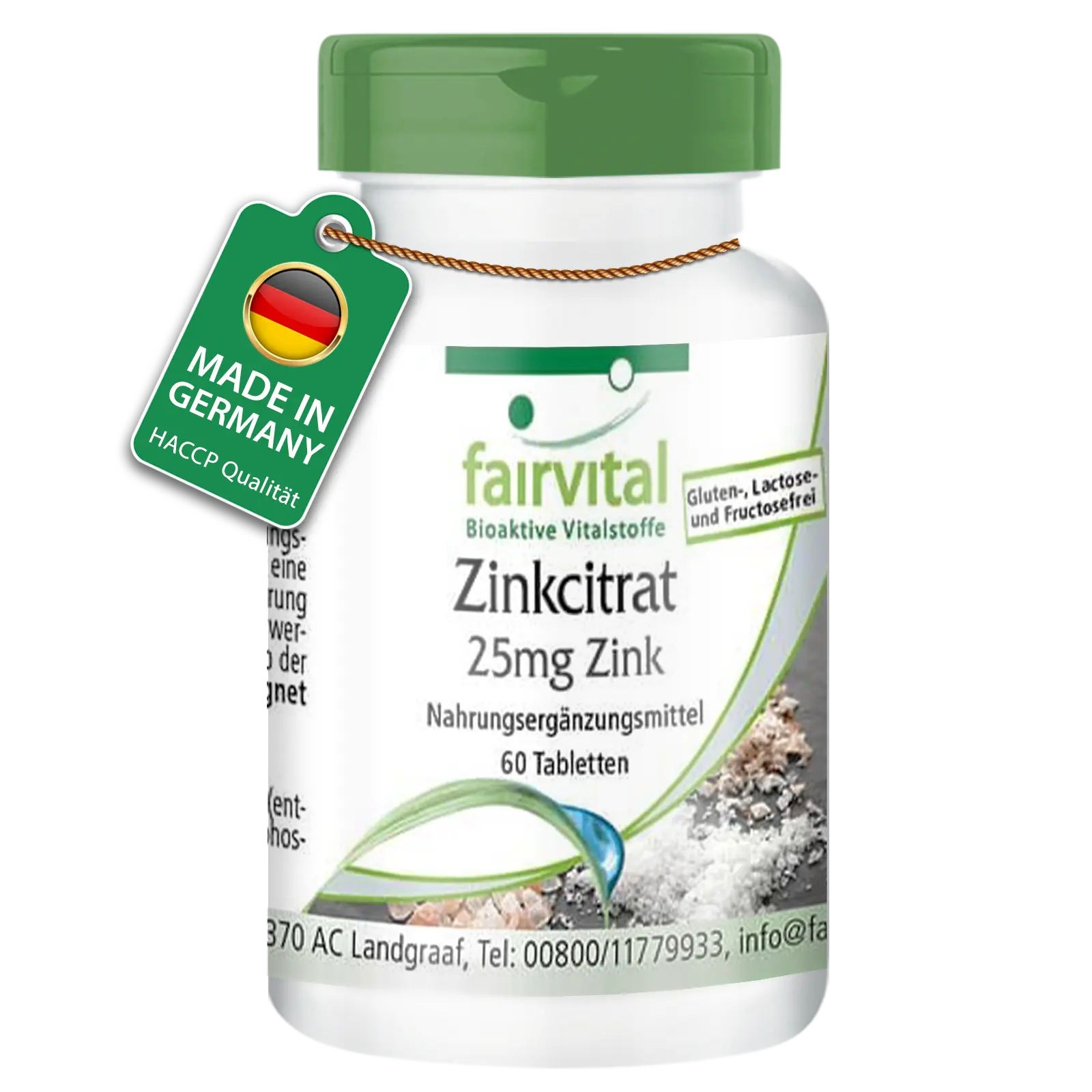 Zinkcitrat mit 25mg Zink - 60 Tabletten - für Immunsystem, Haut, Haare, Sehkraft uvm. - Vegan | Fairvital Zinkcitrat mit 25mg Zink - 60 Tabletten - für Immunsystem, Haut, Haare, Sehkraft uvm. - Vegan | Fairvital
