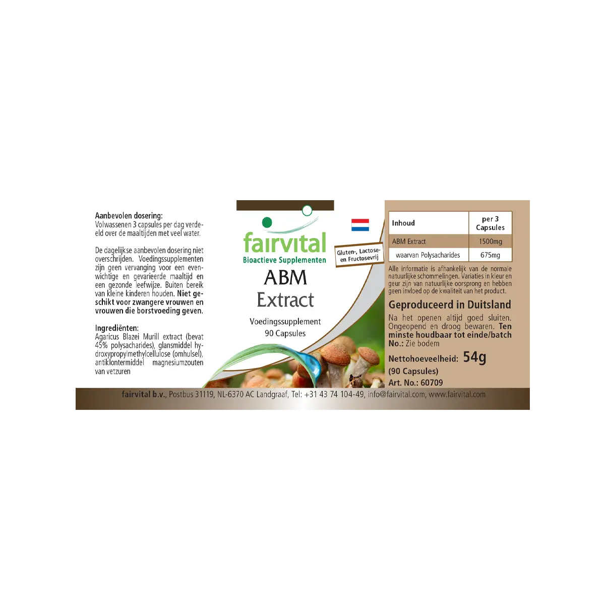 ABM (Agaricus blazei Murill) Extrakt - 90 Kapseln - Hochdosiert und Vegan | Fairvital