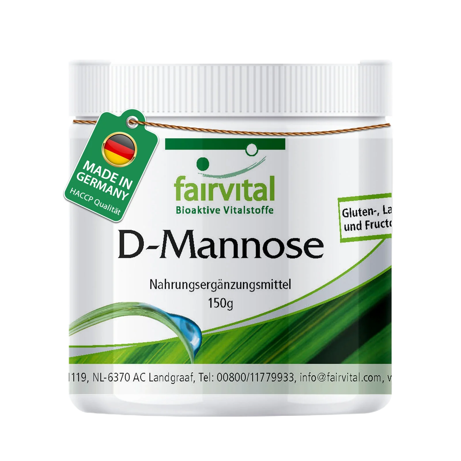 D-Mannose Pulver 150g mit Vitamin B2 Riboflavin - für Haut, Sehkraft uvm. - Hochdosiert und Vegan | Fairvital D-Mannose Pulver 150g mit Vitamin B2 Riboflavin - für Haut, Sehkraft uvm. - Hochdosiert und Vegan | Fairvital