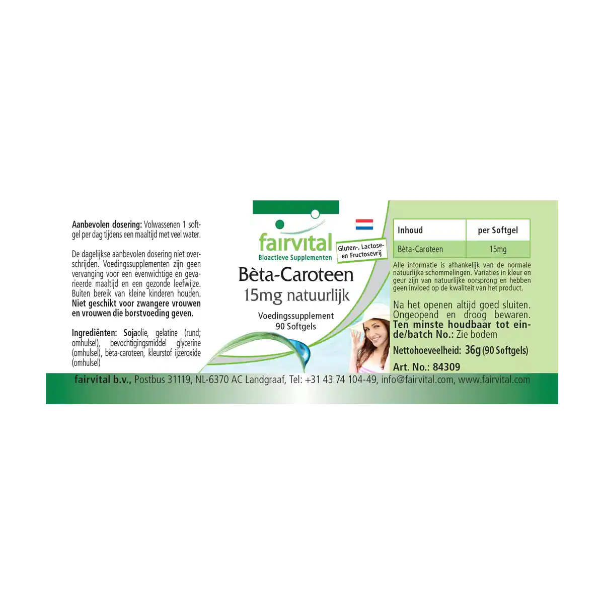 Beta Carotin 15mg natürlich - Beta Carotin 25.000 IE - 90 Softgels - Hochdosiert | Fairvital