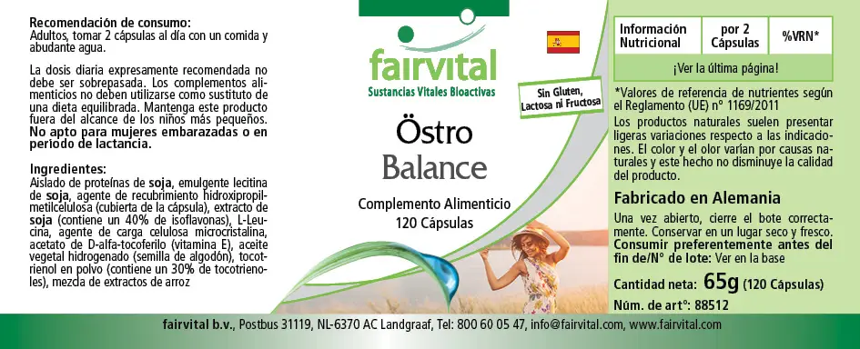 Östro Balance - 120 Kapseln - mit Vitamin E - für Zellschutz uvm. - Vegan | Fairvital