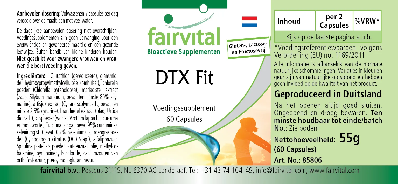 DTX Fit - 60 Kapseln - mit Vitamin B6, B12 und Selen - für Schilddrüse, Immunsystem, Haare - Vegan | Fairvital