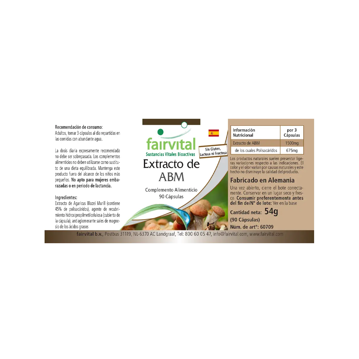 ABM (Agaricus blazei Murill) Extrakt - 90 Kapseln - Hochdosiert und Vegan | Fairvital