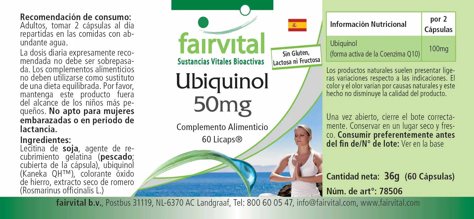 Ubiquinol 50mg Kapseln - 60 Licaps | Fairvital