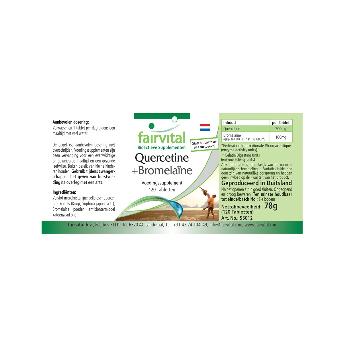 Quercetin plus Bromelain - 120 Tabletten - Hochdosiert und Vegan | Fairvital