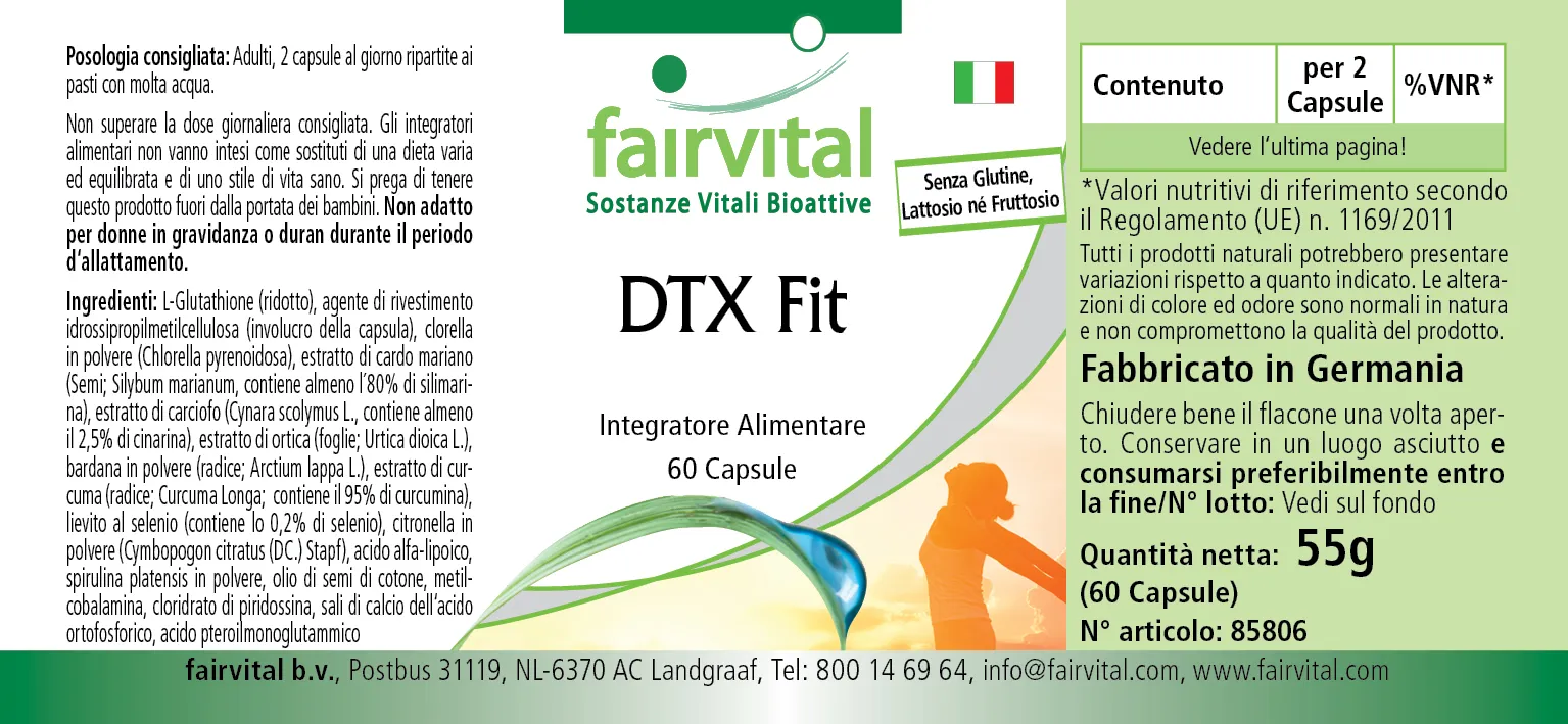 DTX Fit - 60 Kapseln - mit Vitamin B6, B12 und Selen - für Schilddrüse, Immunsystem, Haare - Vegan | Fairvital