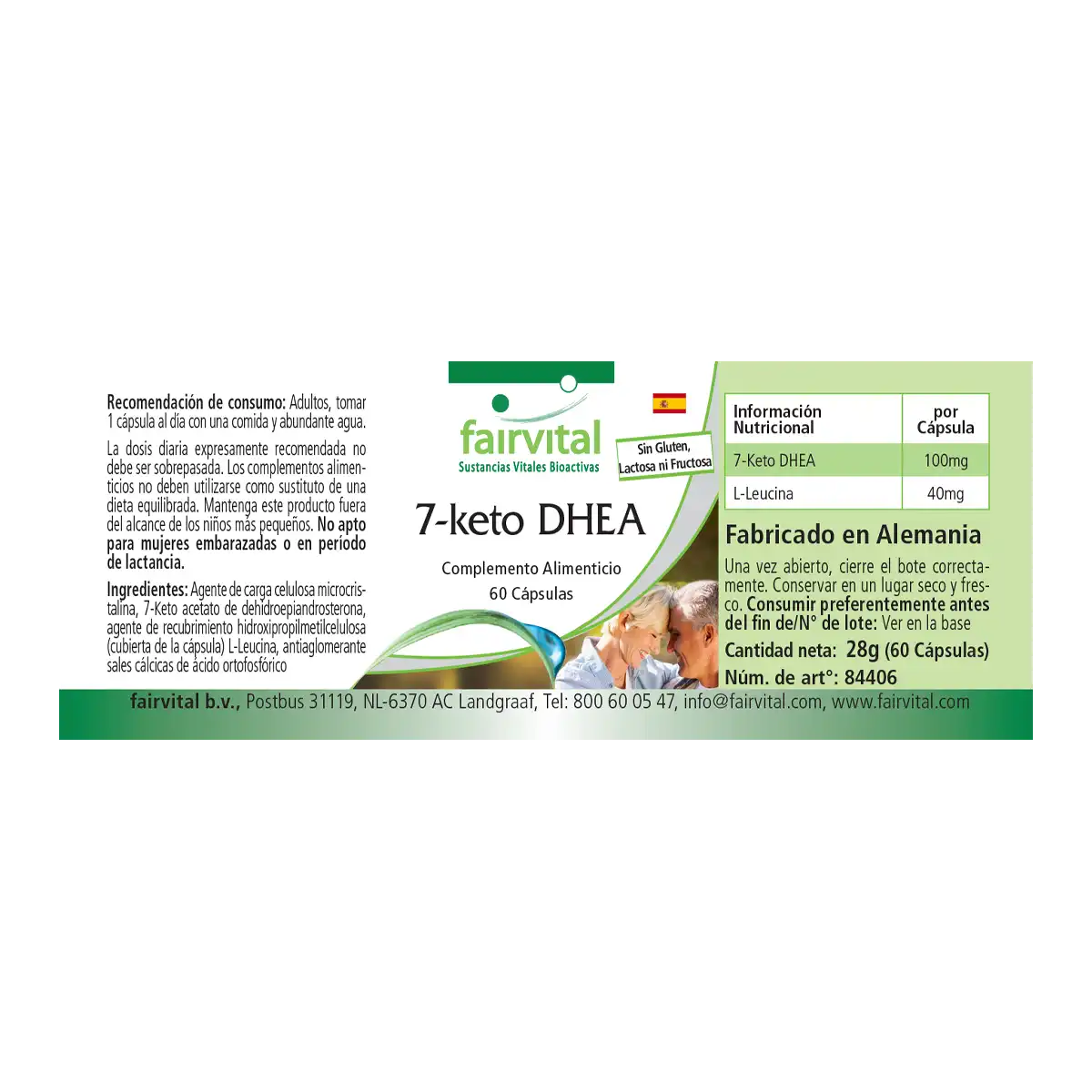 7-Keto DHEA - Hochdosiert und Vegan - 60 Kapseln | Fairvital