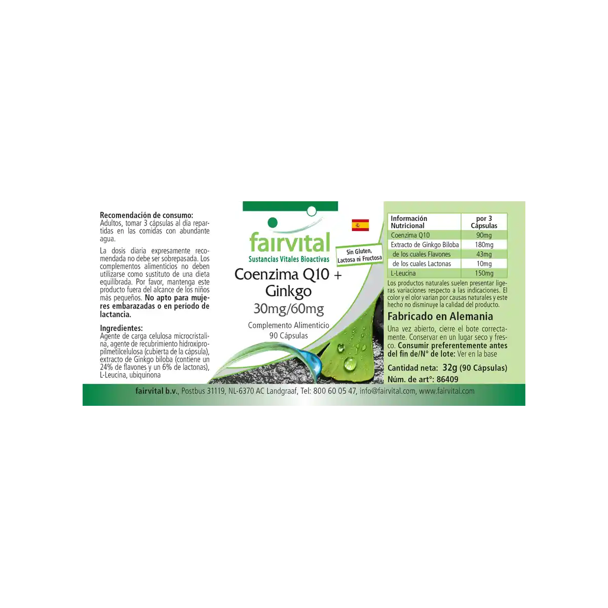 Co-Enzym Q10 plus Ginkgo | Fairvital