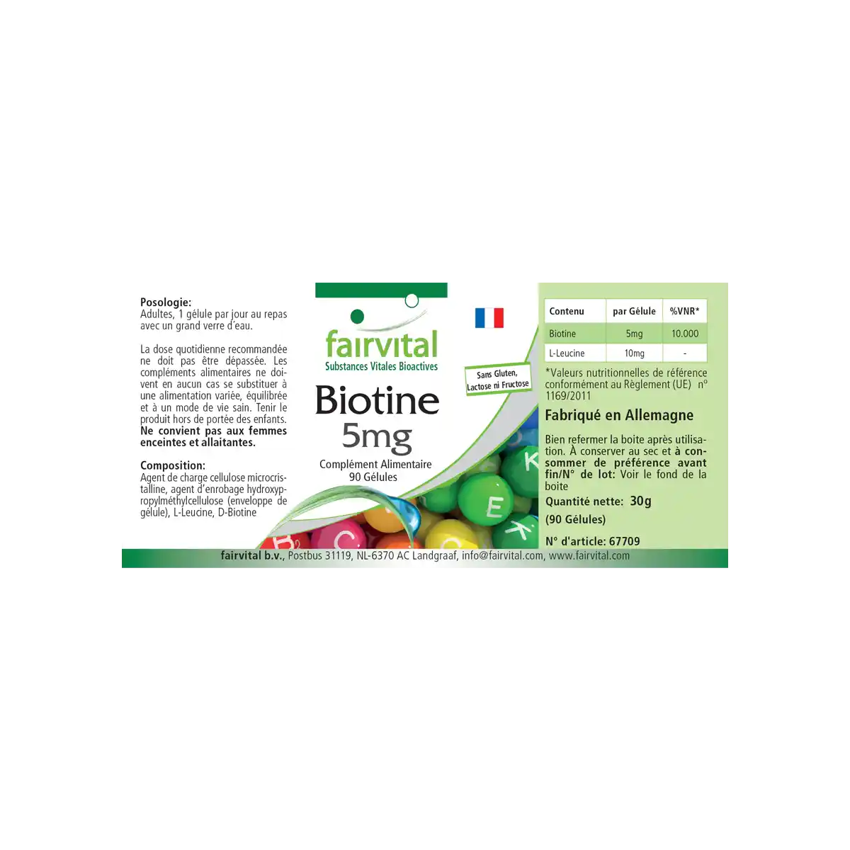Biotin 5mg  - 90 Kapseln - mit 5000mcg Vitamin B7 pro Kapsel - für Haare, Haut, und Nervensystem - Vegan | Fairvital Biotin 5mg  - 90 Kapseln - mit 5000mcg Vitamin B7 pro Kapsel - für Haare, Haut, und Nervensystem - Vegan | Fairvital