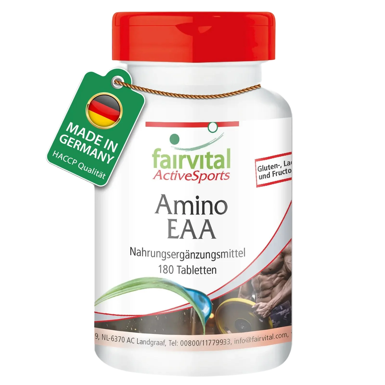 Amino EAA - 180 Tabletten - Mehr als 7500mg essenzielle Aminosäuren - Hochdosiert und Vegan | Fairvital