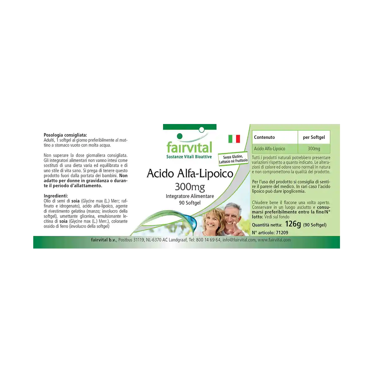 Alpha-Liponsäure 300mg - Alpha-lipoic acid (ALA) - 90 Softgels - Hochdosiert und Vegan | Fairvital