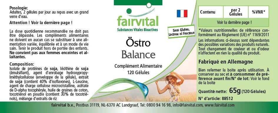 Östro Balance - 120 Kapseln - mit Vitamin E - für Zellschutz uvm. - Vegan | Fairvital