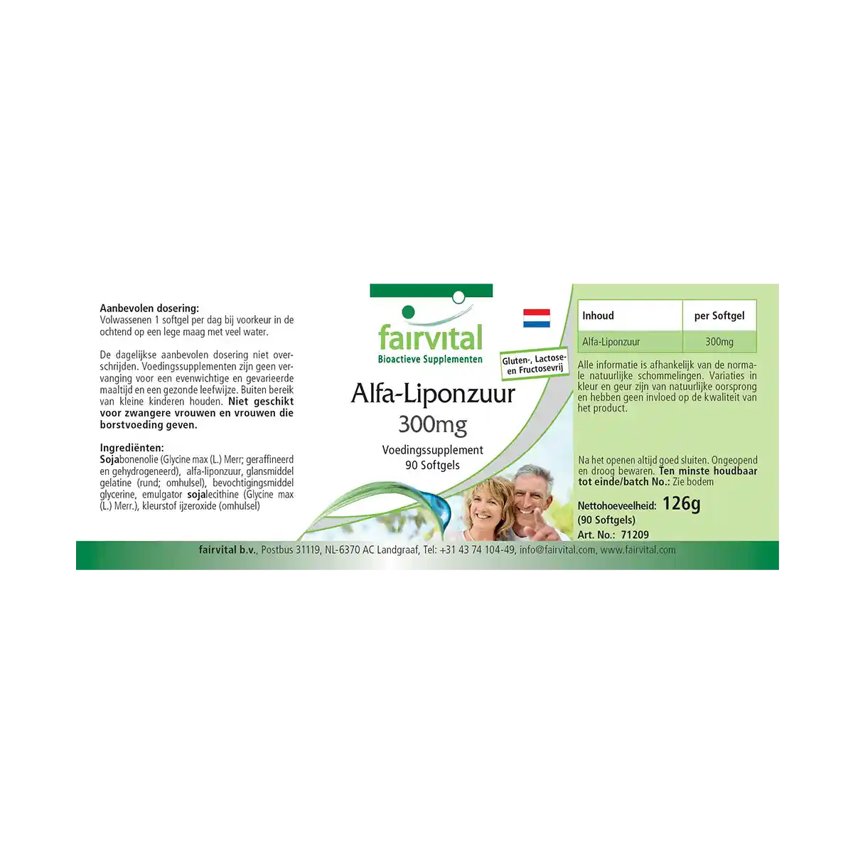 Alpha-Liponsäure 300mg - Alpha-lipoic acid (ALA) - 90 Softgels - Hochdosiert und Vegan | Fairvital