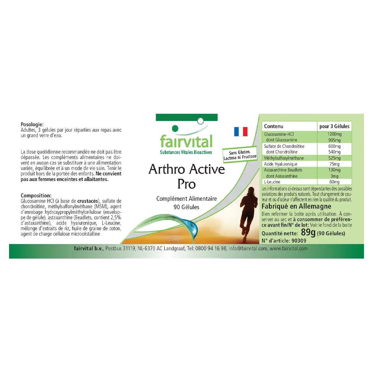 Gelenk-Aktiv Pro - 90 Kapseln - mit Chondrotinsulfat, MSM, Hyaluronsäure, Astaxanthin - Hochdosiert | Fairvital