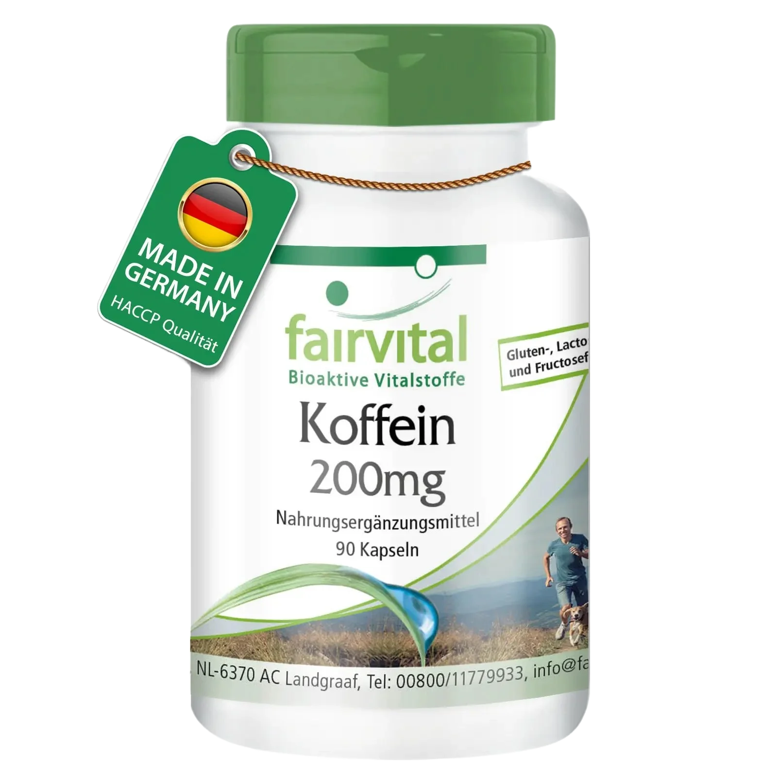 Koffein 200mg - 90 Kapseln - Hochdosiert und Vegan | Fairvital Koffein 200mg - 90 Kapseln - Hochdosiert und Vegan | Fairvital