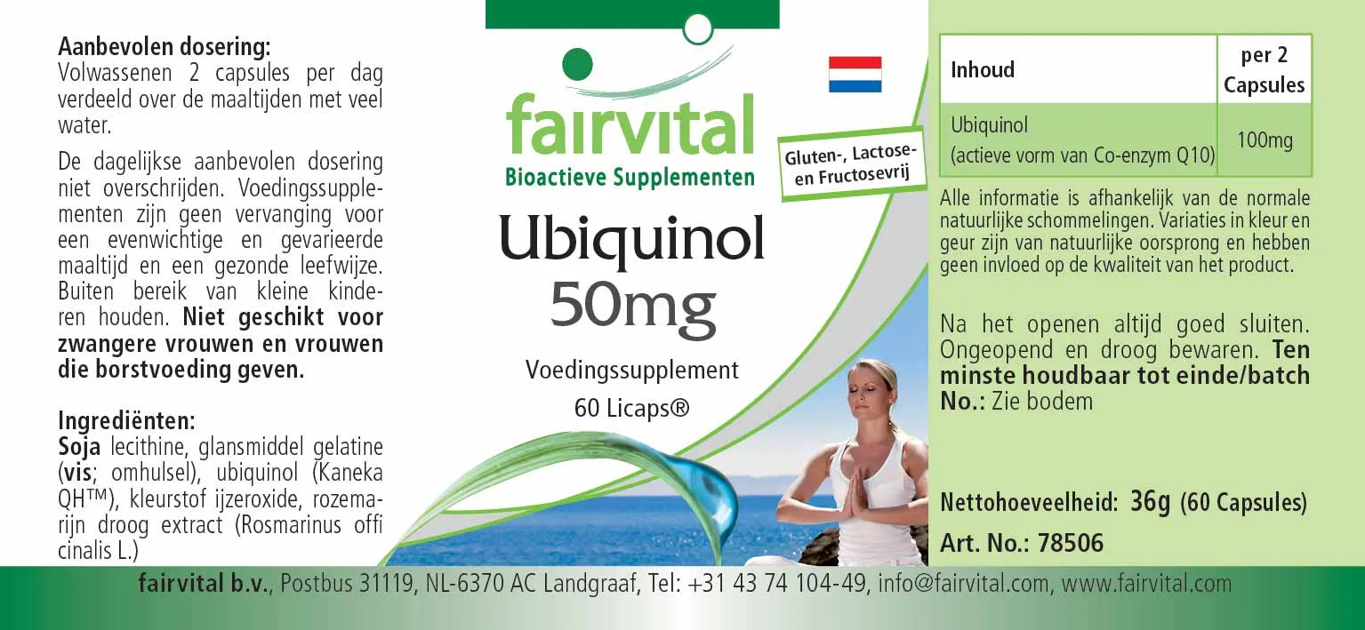 Ubiquinol 50mg Kapseln - 60 Licaps | Fairvital