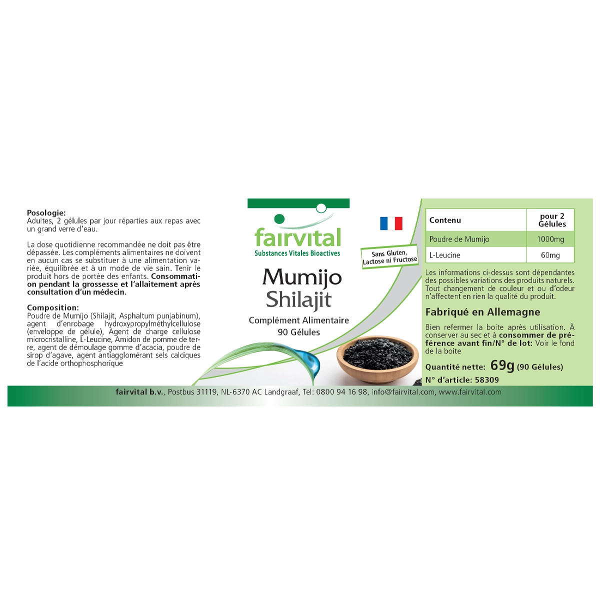 Mumijo Shilajit - 90 Kapseln - Himalaya Shilajit - Fulvin- & Huminsäure - Hochdosiert und Vegan | Fairvital