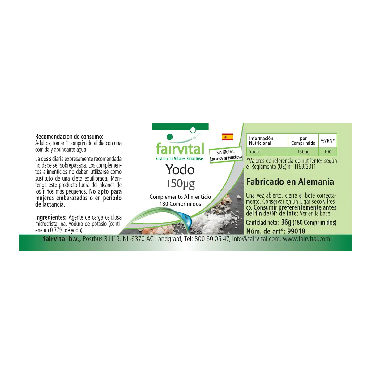 Jod 150 µg - 180 Tabletten - mit 150µg Jod pro Tablette - Hochdosiert und Vegan | Fairvital Jod 150 µg - 180 Tabletten - mit 150µg Jod pro Tablette - Hochdosiert und Vegan | Fairvital
