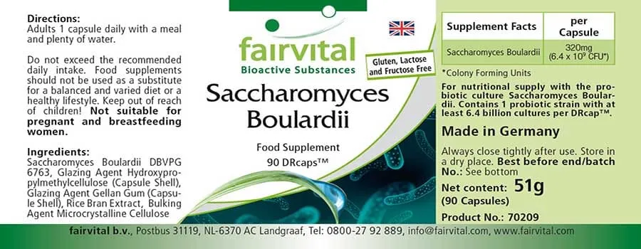 Saccharomyces boulardii - 90 Kapseln - Hochdosiert und Vegan | Fairvital