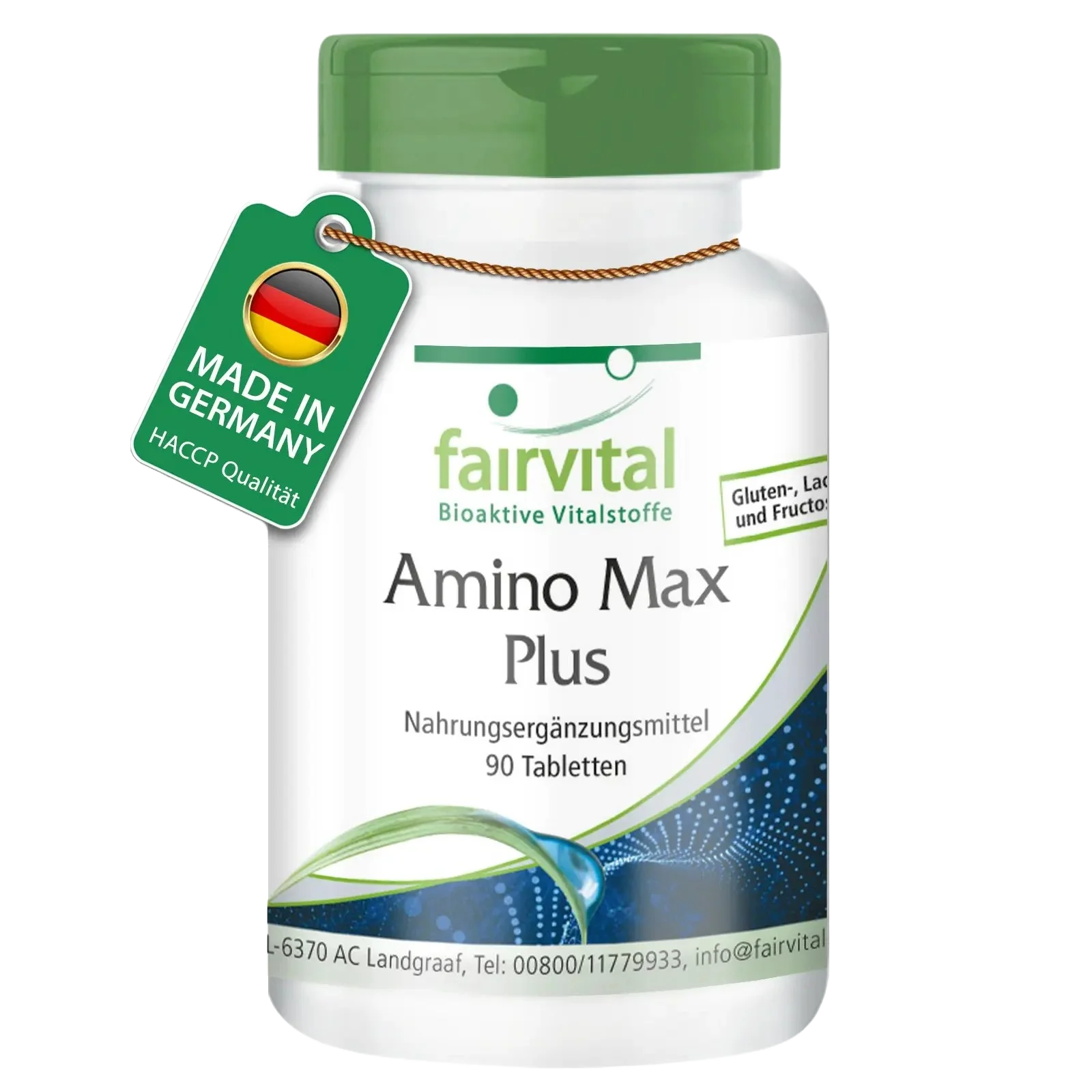 Amino Max Plus -für Leberfunktion und Fettstoffwechsel - 90 Tabletten - Hochdosiert und Vegan | Fairvital