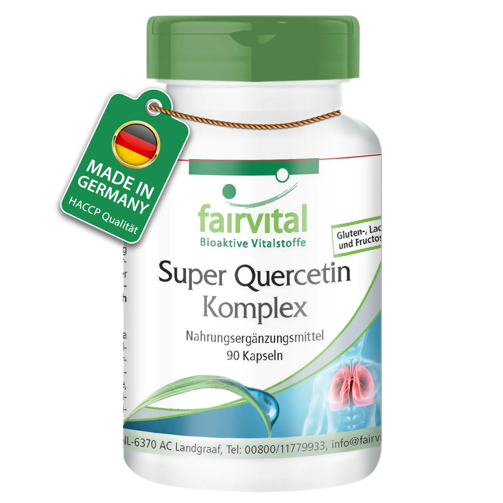 Super Quercetin Komplex - 90 Kapseln - mit Selen, Vitamin C uvm. - für Immunsystem, Schilddrüse uvm. | Fairvital