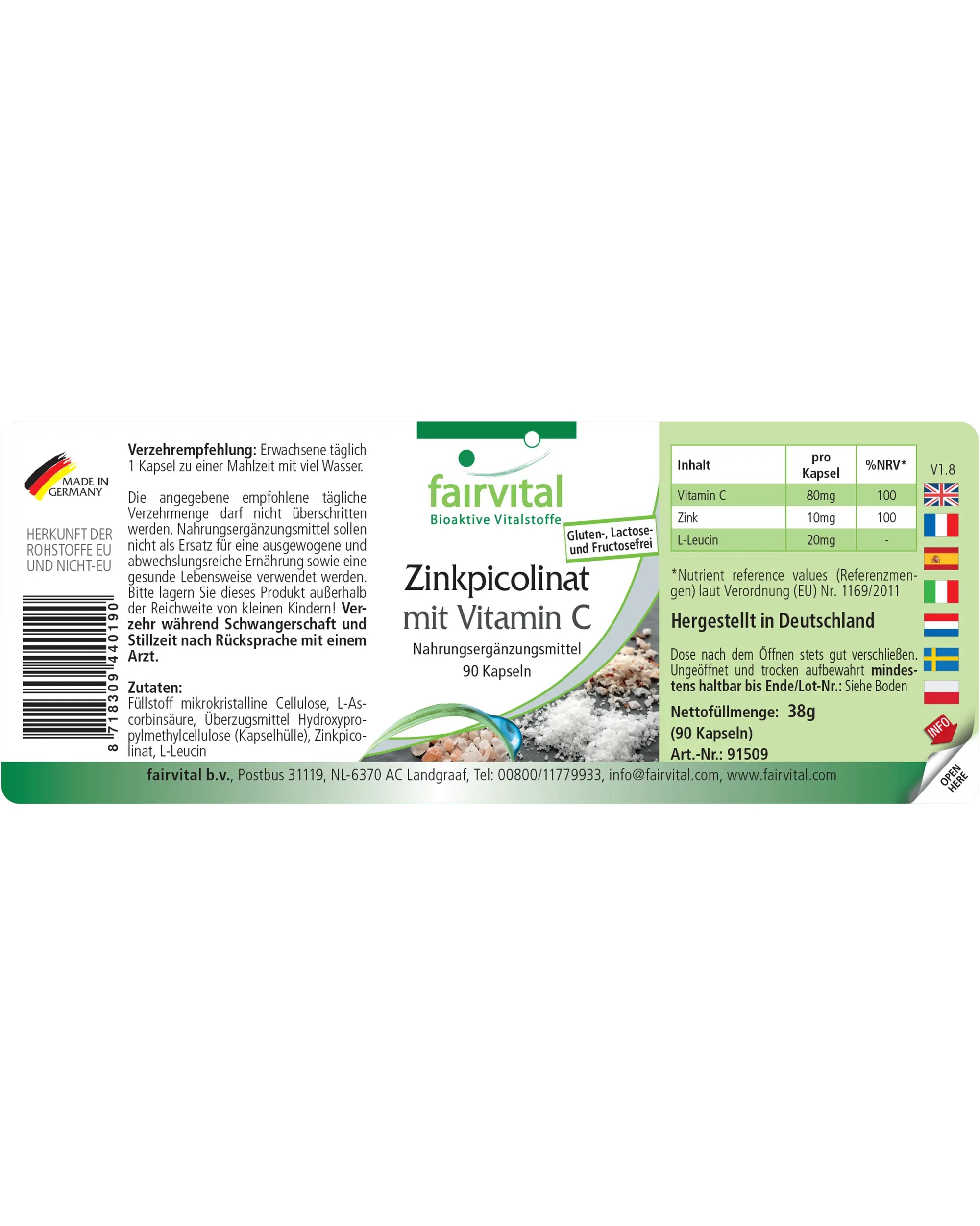 Zinkpicolinat mit Vitamin C