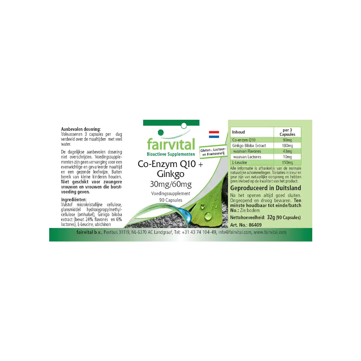 Co-Enzym Q10 plus Ginkgo | Fairvital