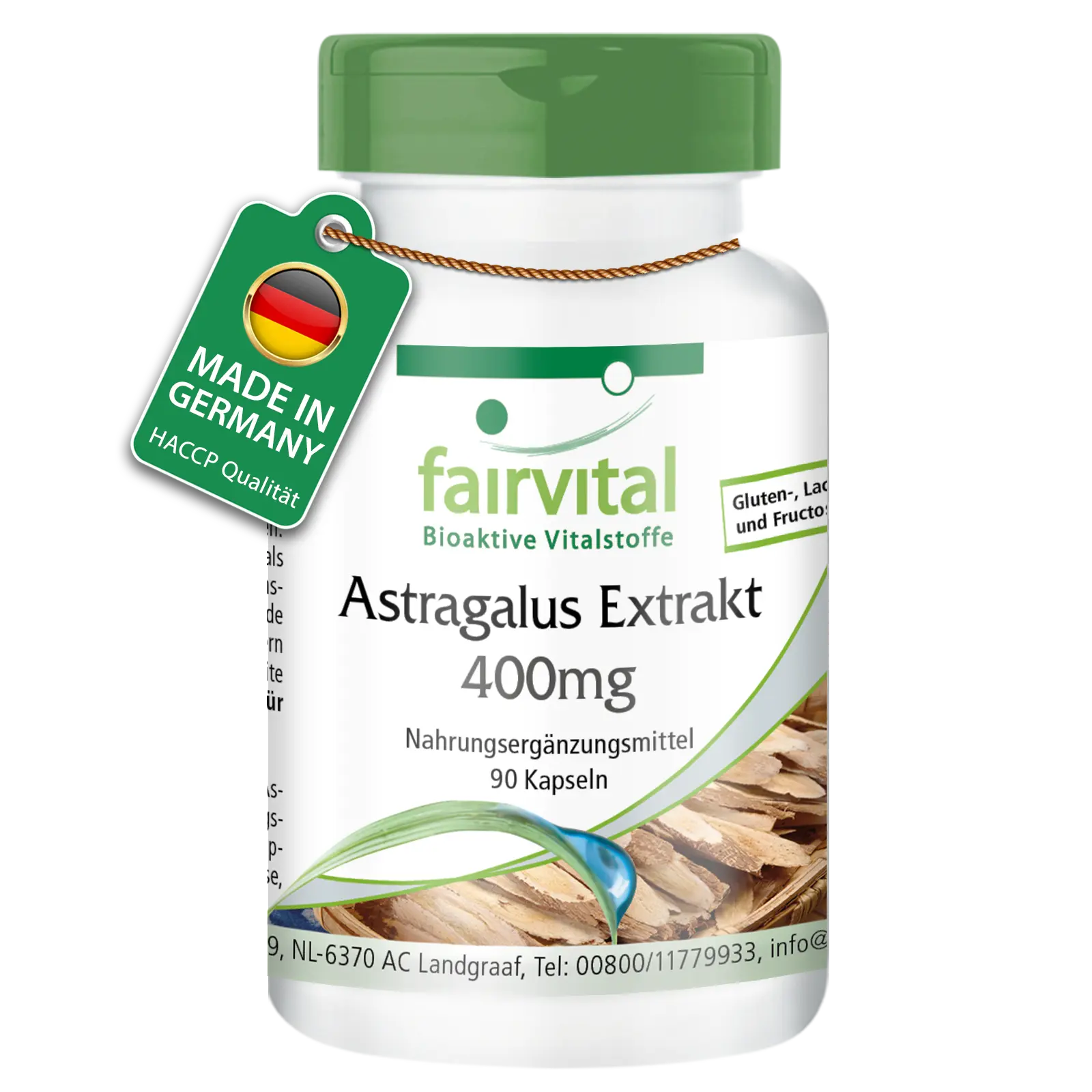Astragalus Extrakt 400mg - 90 Kapseln - Hochdosiert und Vegan | Fairvital