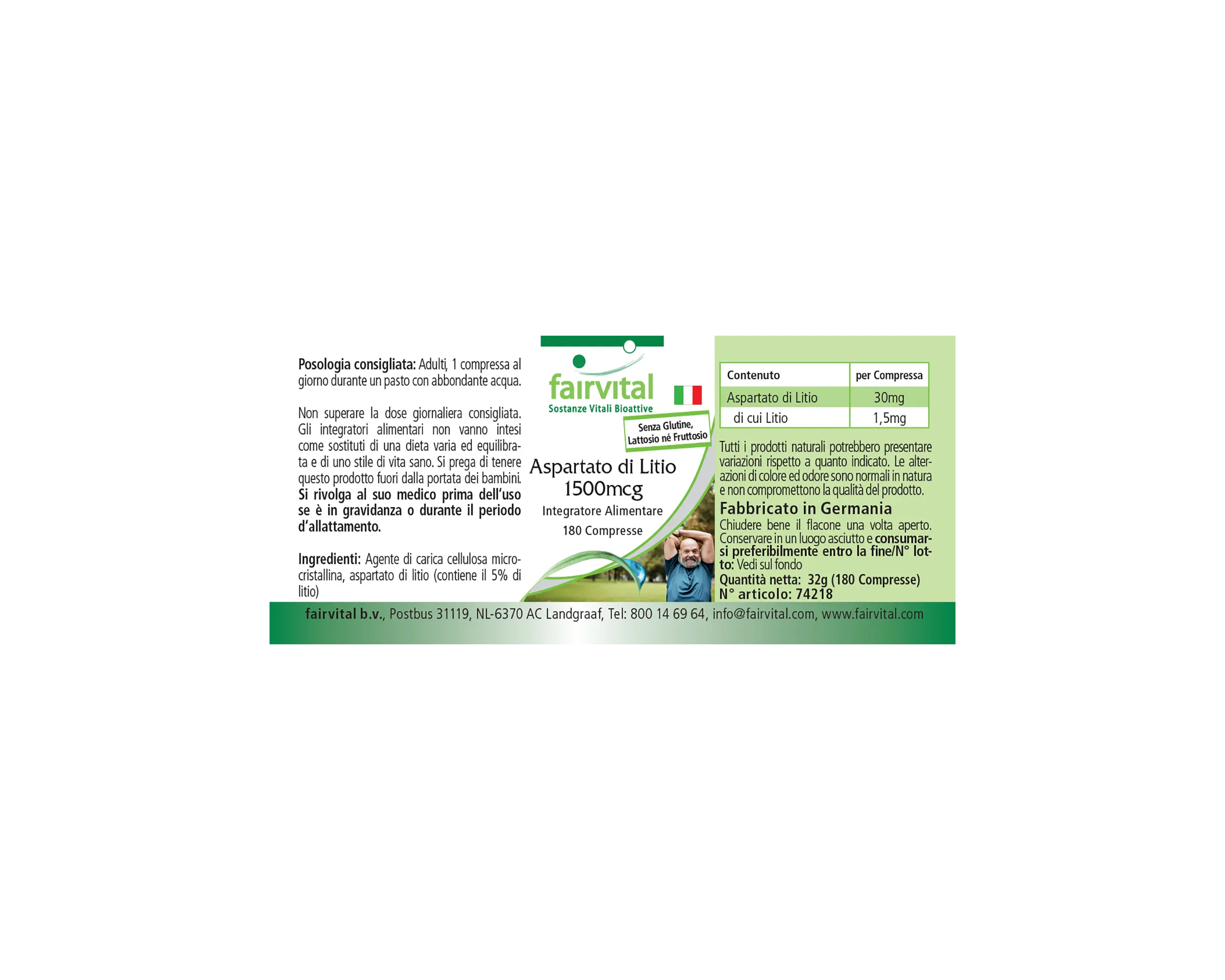 Lithiumaspartat 1500mcg - 180 Tabletten - Hochdosiert und Vegan | Fairvital