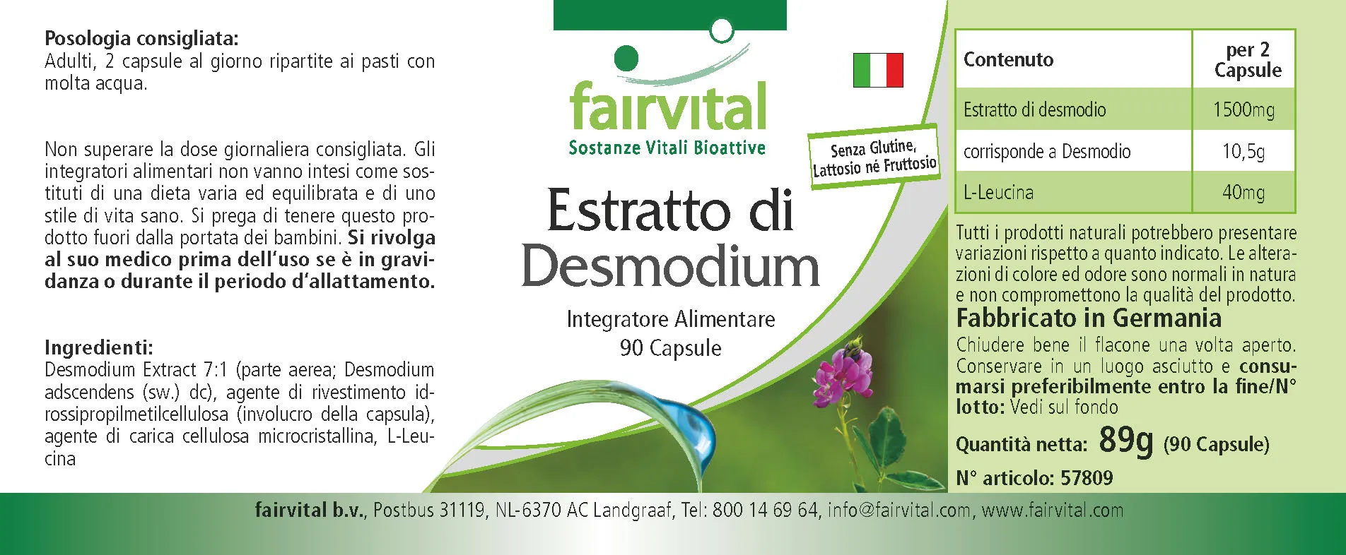 Desmodium Extrakt - 90 Kapseln - 7-fach konzentriert - Hochdosiert und Vegan | Fairvital