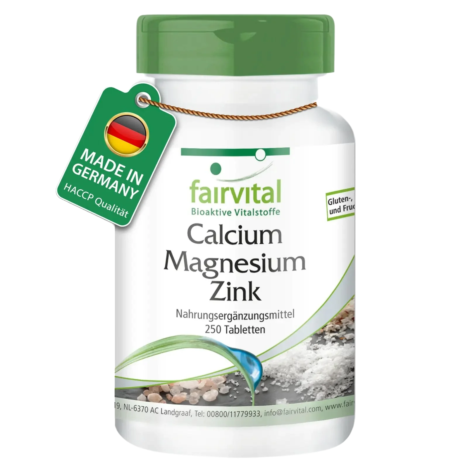 Calcium Magnesium Zink - 250 Tabletten - für Knochen, Muskeln, Immunsystem uvm. | Fairvital