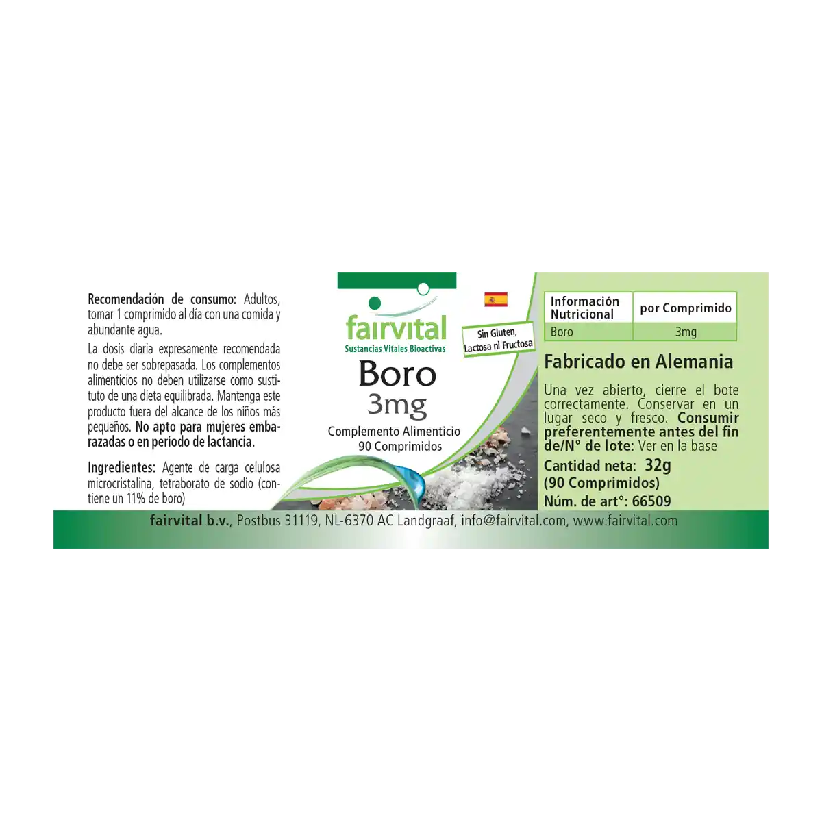 Bor 3mg - 90 Tabletten - Spurenelement aus Natriumtetraborat - Vegan | Fairvital