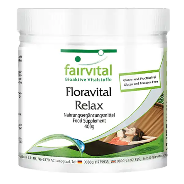 Floravital Relax 400g - mit Flohsamen & Inulin - Lactobacillus & Bifidobakterien | Fairvital
