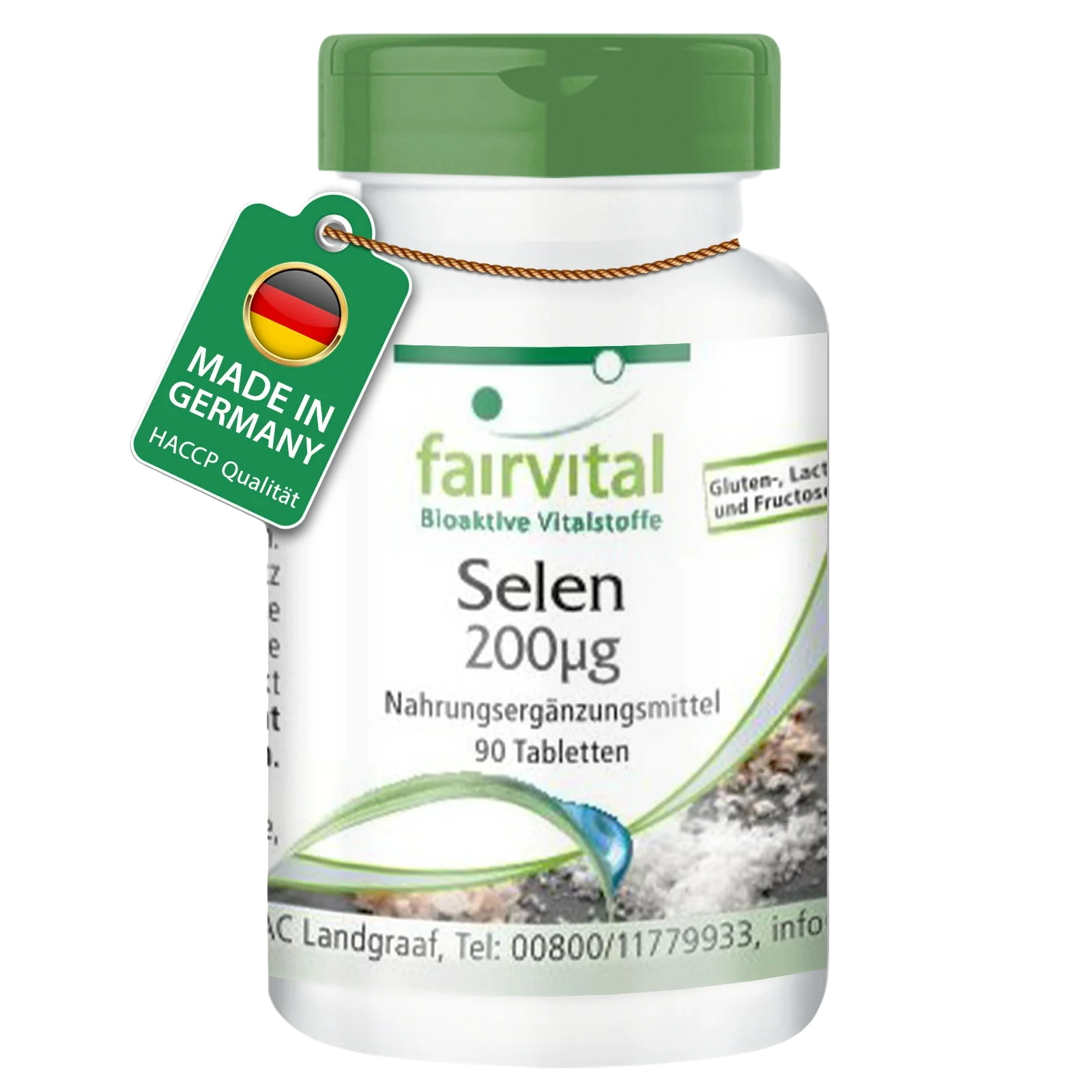 Selen 200µg - 90 Tabletten - für Schilddrüse, Immunsystem, Haare uvm. - Vegan | Fairvital