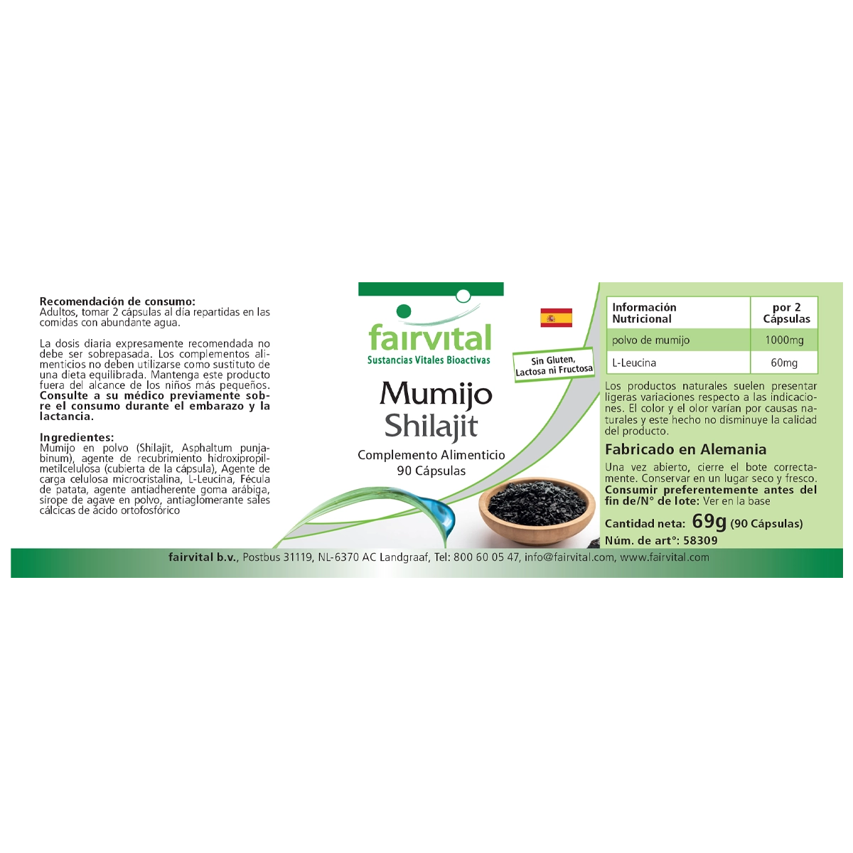 Mumijo Shilajit - 90 Kapseln - Himalaya Shilajit - Fulvin- & Huminsäure - Hochdosiert und Vegan | Fairvital