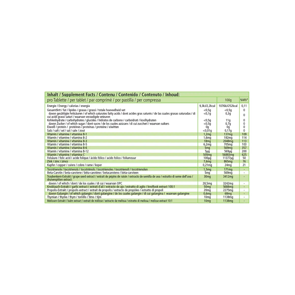 Immune - 60 Tabletten - mit Vitamin B12, Vitamin C, Zink, Kupfer uvm. - für Immunsystem, gegen Erschöpfung | Fairvital