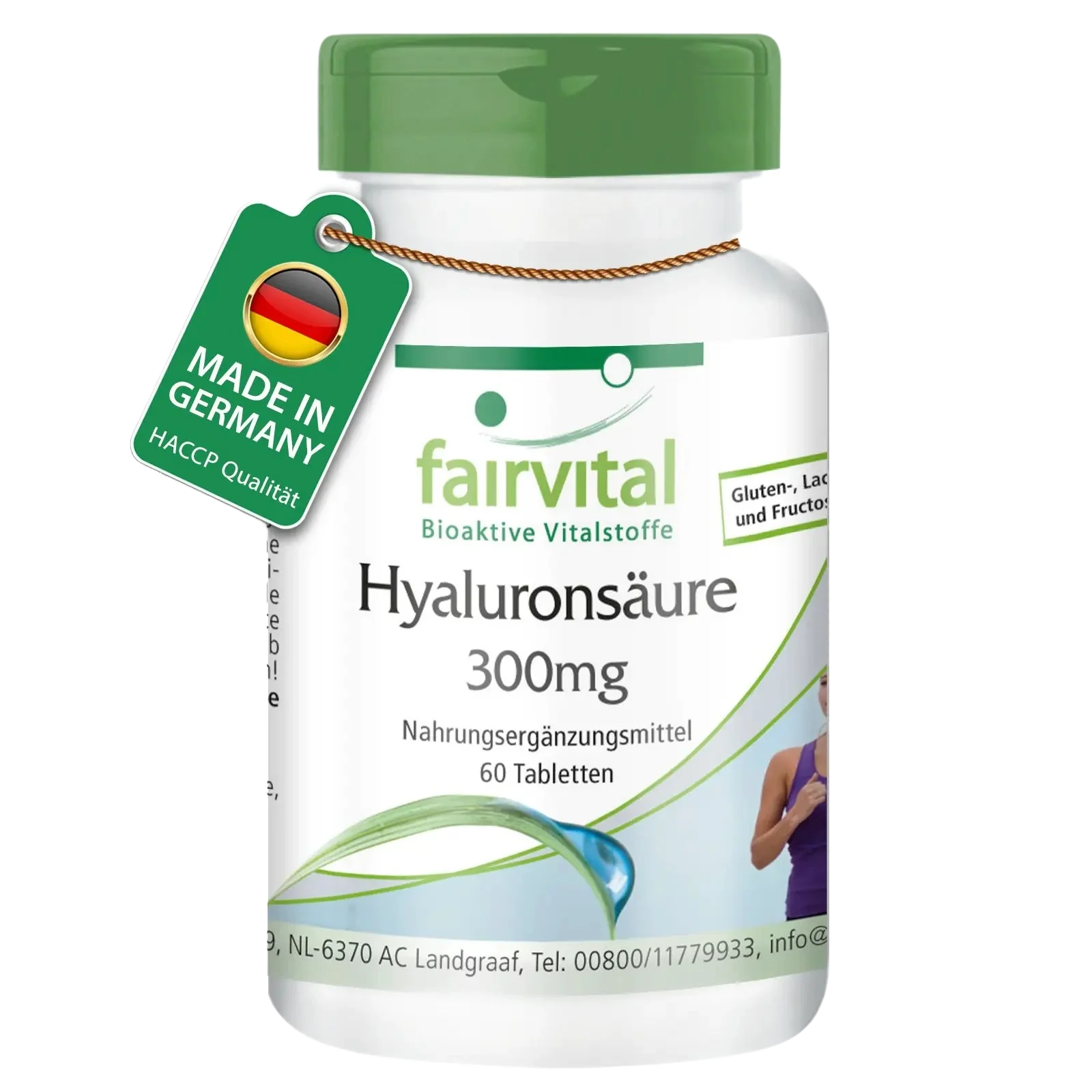 Hyaluronsäure 300mg - 60 Tabletten - Hochdosiert und Vegan | Fairvital Hyaluronsäure 300mg - 60 Tabletten - Hochdosiert und Vegan | Fairvital