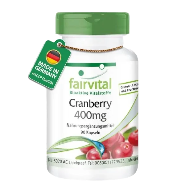 Cranberry 400mg - 90 Kapseln - Hochdosiert und Vegan | Fairvital
