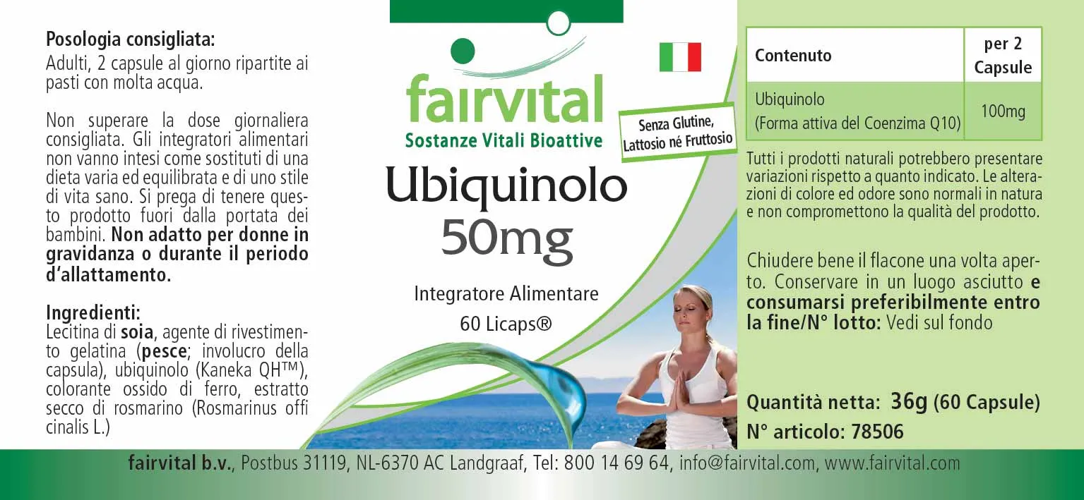 Ubiquinol 50mg Kapseln - 60 Licaps | Fairvital