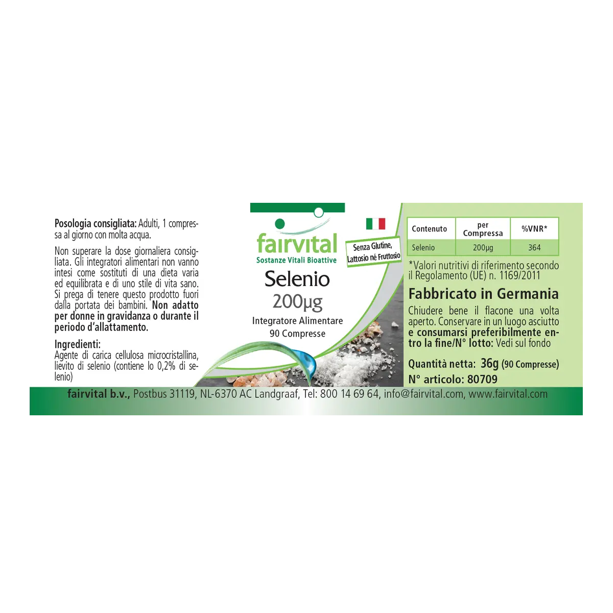 Selen 200µg - 90 Tabletten - für Schilddrüse, Immunsystem, Haare uvm. - Vegan | Fairvital