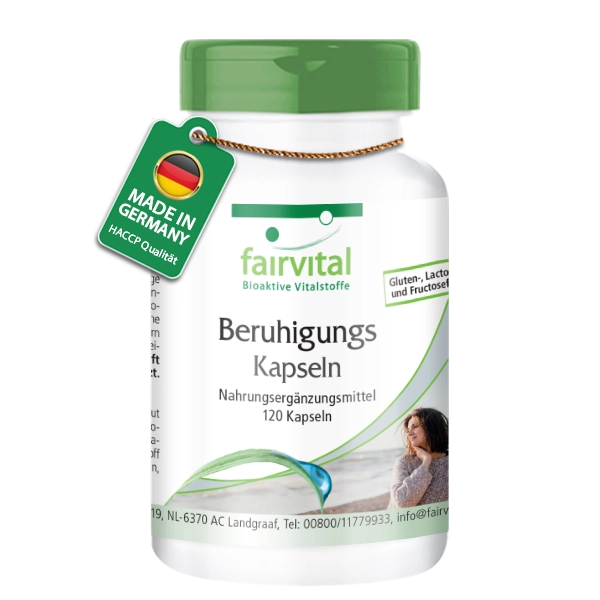 Beruhigungs Kapseln - 120 Kapseln - mit Gaba, Ashwagandha, Baldrian uvm. - Vegan | Fairvital
