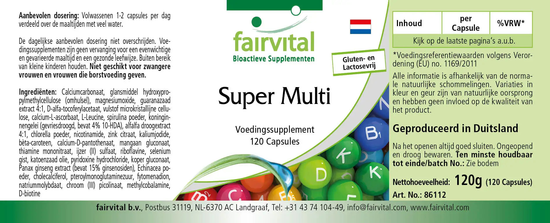 Super Multi - 120 Kapseln - für Immunsystem, Nervensystem, Kollagenbildung uvm. | Fairvital