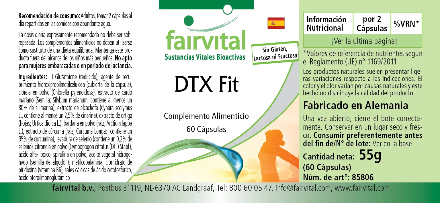DTX Fit - 60 Kapseln - mit Vitamin B6, B12 und Selen - für Schilddrüse, Immunsystem, Haare - Vegan | Fairvital