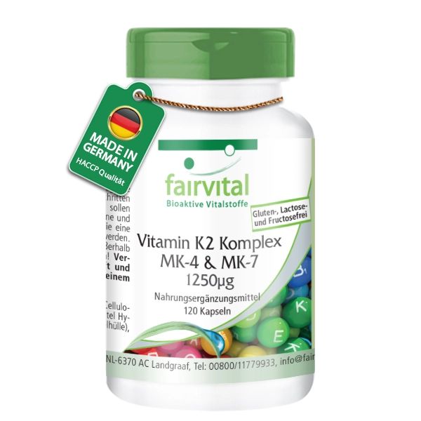Vitamin K2 Komplex MK-4 & MK-7 1250µg