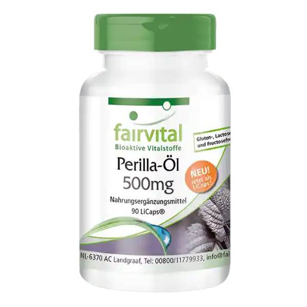 Perilla-Öl 500mg - HOCHDOSIERT - VEGAN - 90 LiCaps® | Fairvital Perilla-Öl 500mg - HOCHDOSIERT - VEGAN - 90 LiCaps® | Fairvital